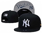 Yankees Team White Logo Black Adjustable Hat GS,baseball caps,new era cap wholesale,wholesale hats